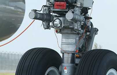 close up of airplane wheels